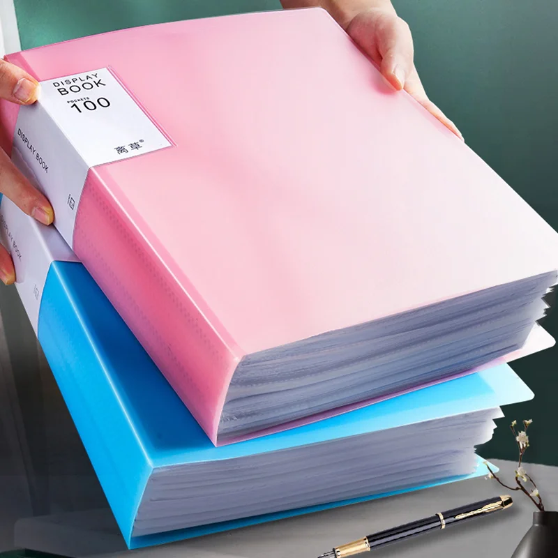 Plastic Budget Binder A4 File Folders For Documents 60/100 Pages Filing Products Office Supplies Desk Stationery Organizer