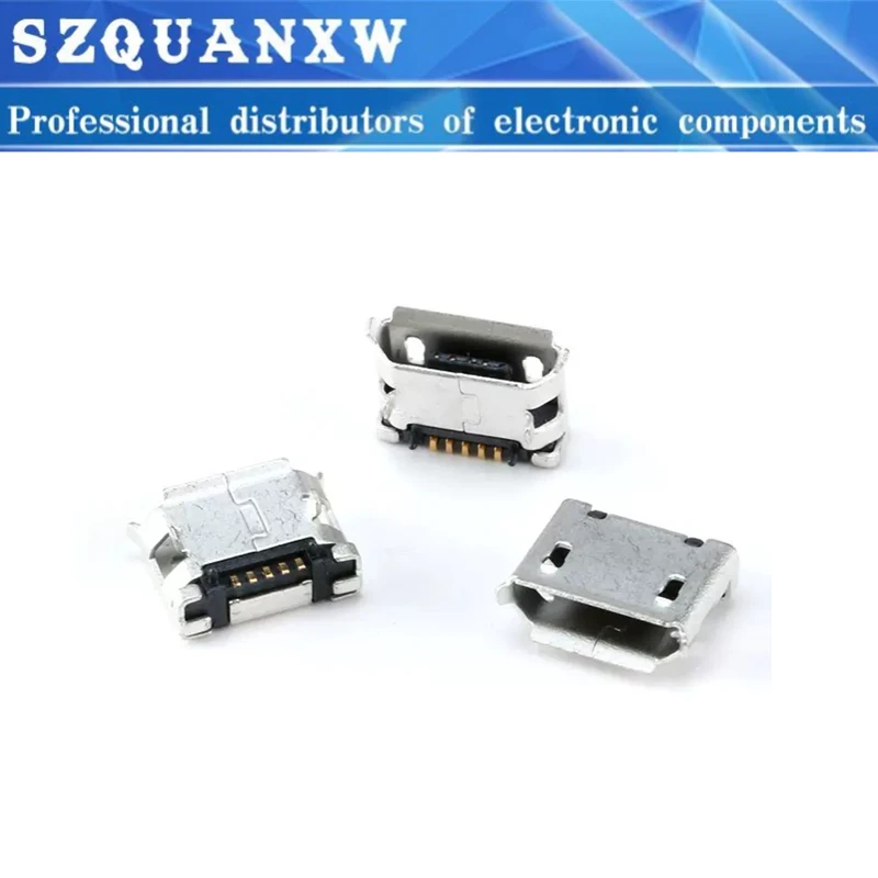 20pcs Micro USB 5pin 5.9MM B type Female Connector For Mobile Phone Micro USB DIP2 Jack Connector 5 pin Charging Socket