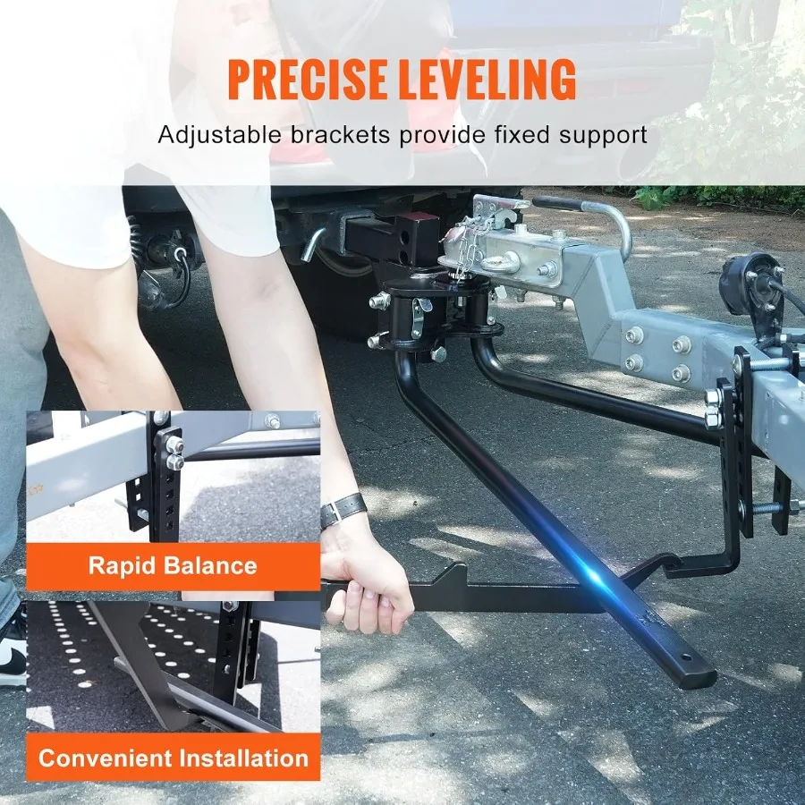 مجموعة وصلة توزيع الوزن مع التحكم في التأثير للمقطورة سعة 1000 رطل 2 بوصة ساق فولاذية صلبة 25 16 بوصة من سبائك الصلب #6