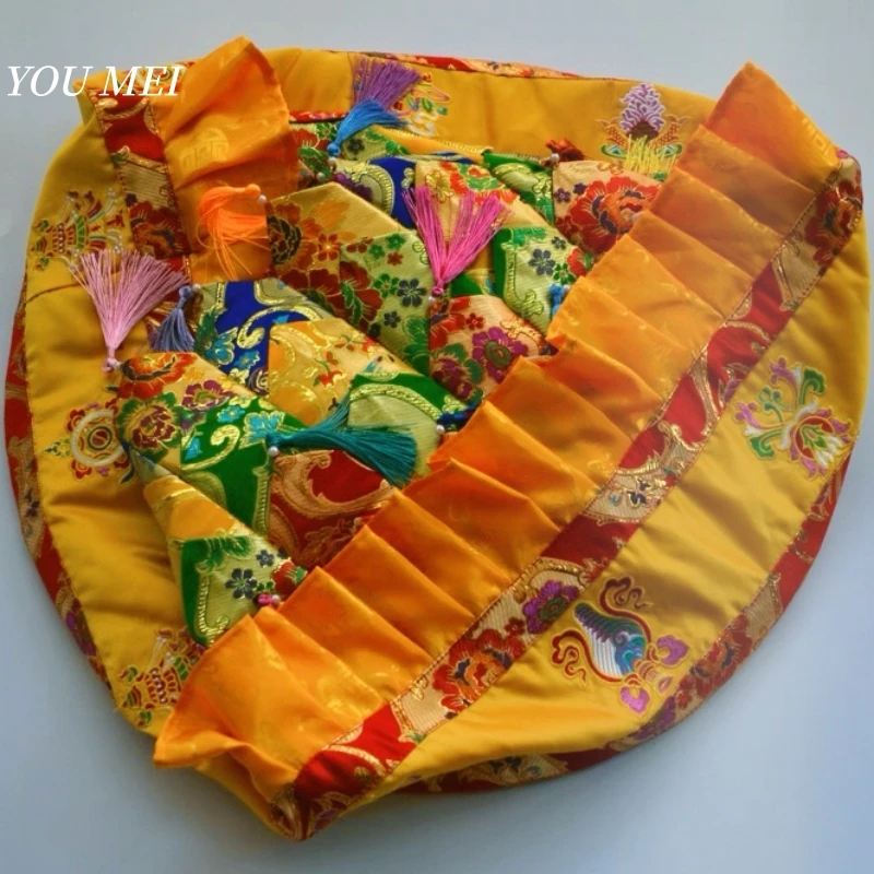 Tibetan-Style Eight Auspicious Patterned Treasure Umbrella,Buddhist Item Home Decor Colorful Double-Pointed Banner Diameter 50cm