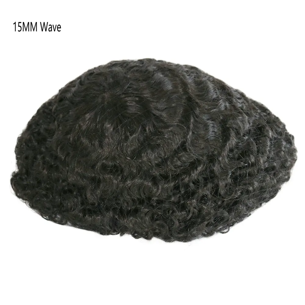 8 مللي متر/10 مللي متر 360 موجة عميقة شعر الإنسان الشعر المستعار غرامة أحادية NPU نظام استبدال الشعر البشري الهندي دائم الرجال الشعرية الاصطناعية #3