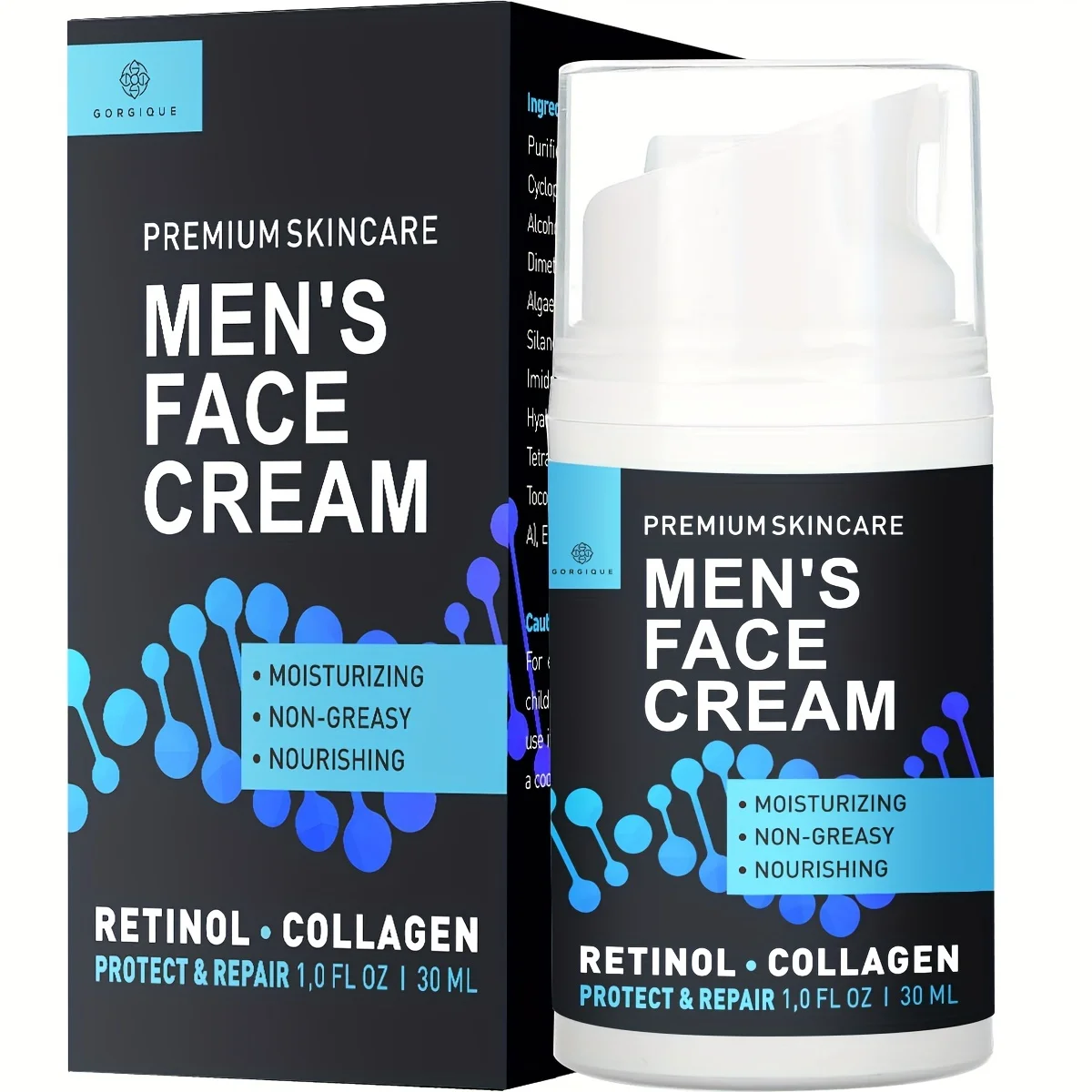 

Advanced Men's Face Cream with Collagen Day & Night Moisturizer for Anti-Aging Wrinkle Reduction Hydration for All Skin Type