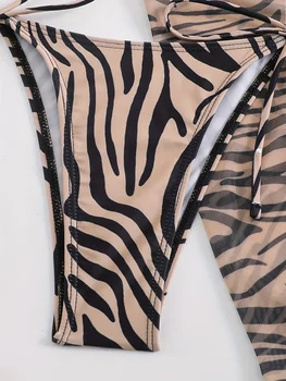 2024 सेक्सी तीन पीस बिकनी सेट महिलाओं के लिए समर बिकनी सारोंग स्कर्ट स्विमसूट के साथ महिलाओं के स्विमवियर तेंदुए प्रिंटेड बाथिंग सूट 10 best sales बिकिनी एनिमल प्रिंट - №1