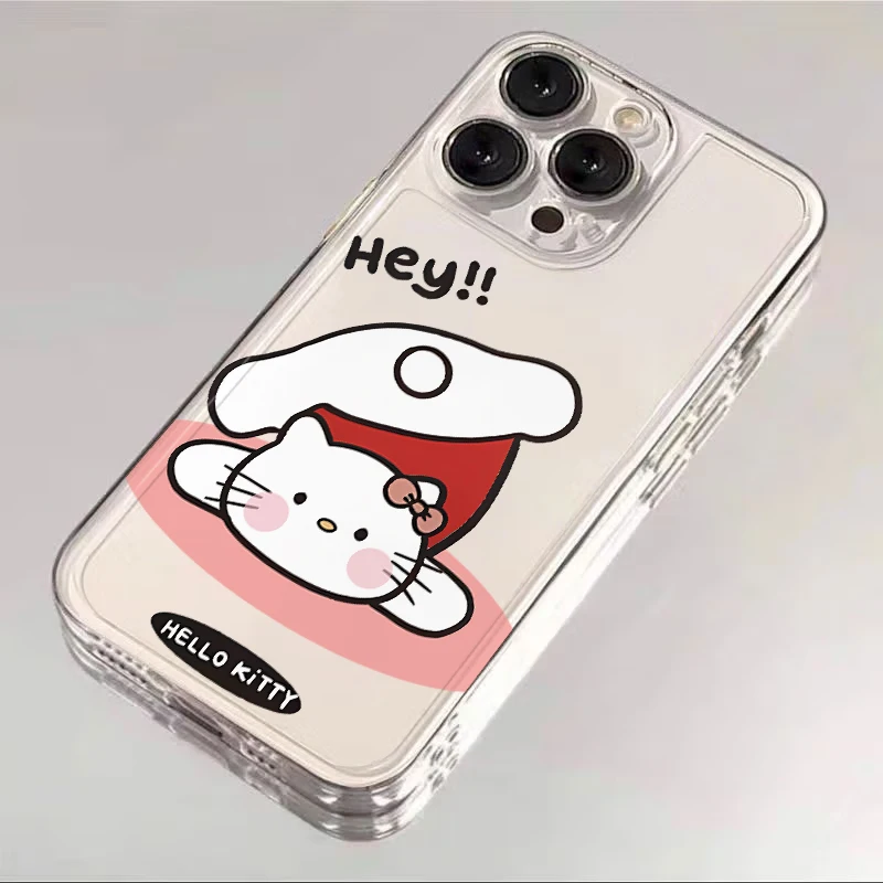 Funda de teléfono suave para Apple iPhone 13 12 11 Pro Max 7 8 SE XR 15 14 16 Plus XS 16e Kawaii Sanrio Cinnamoroll