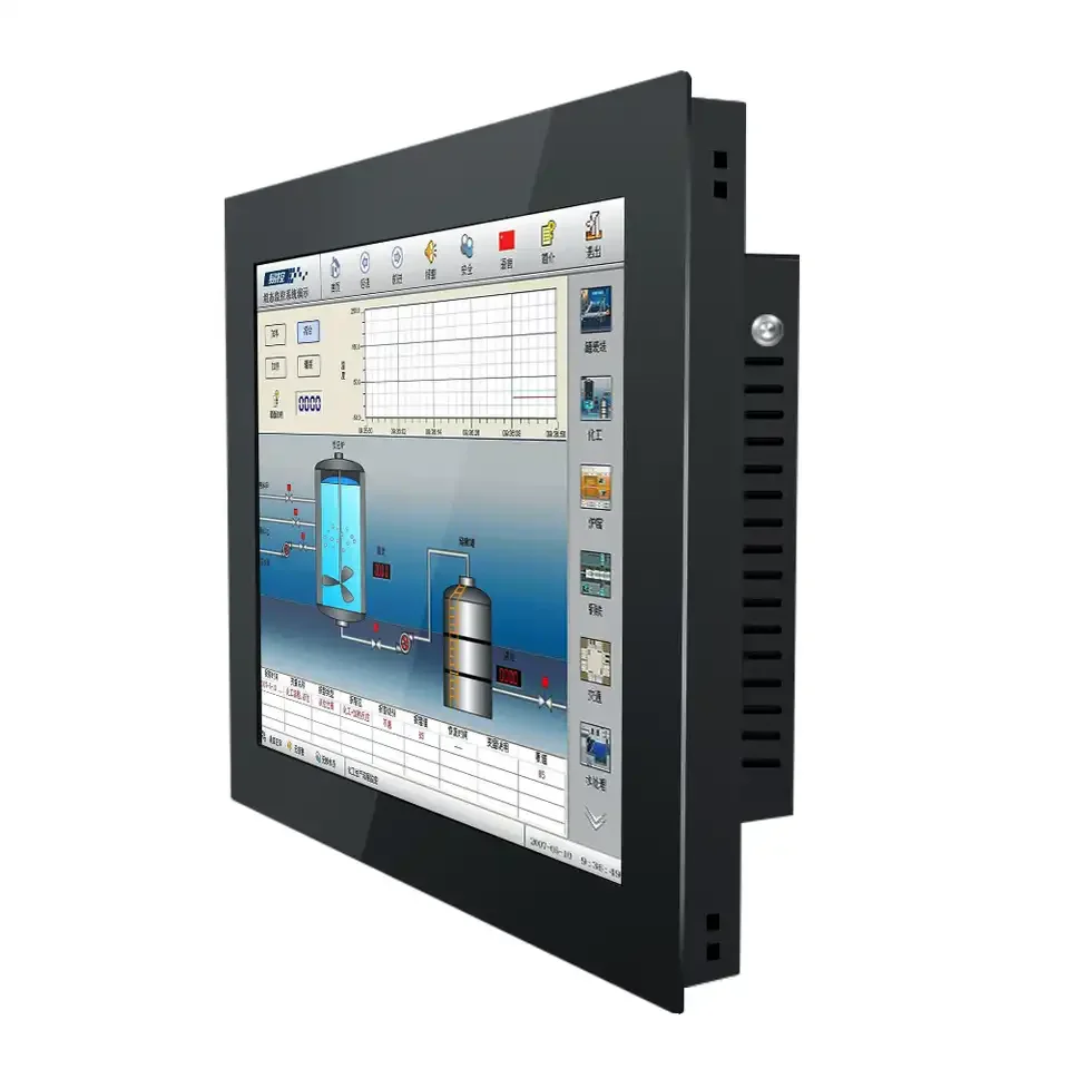 Factory price 19 inch waterproof IP65 win10 linux embedded all in one touch screen monitor industrial pc