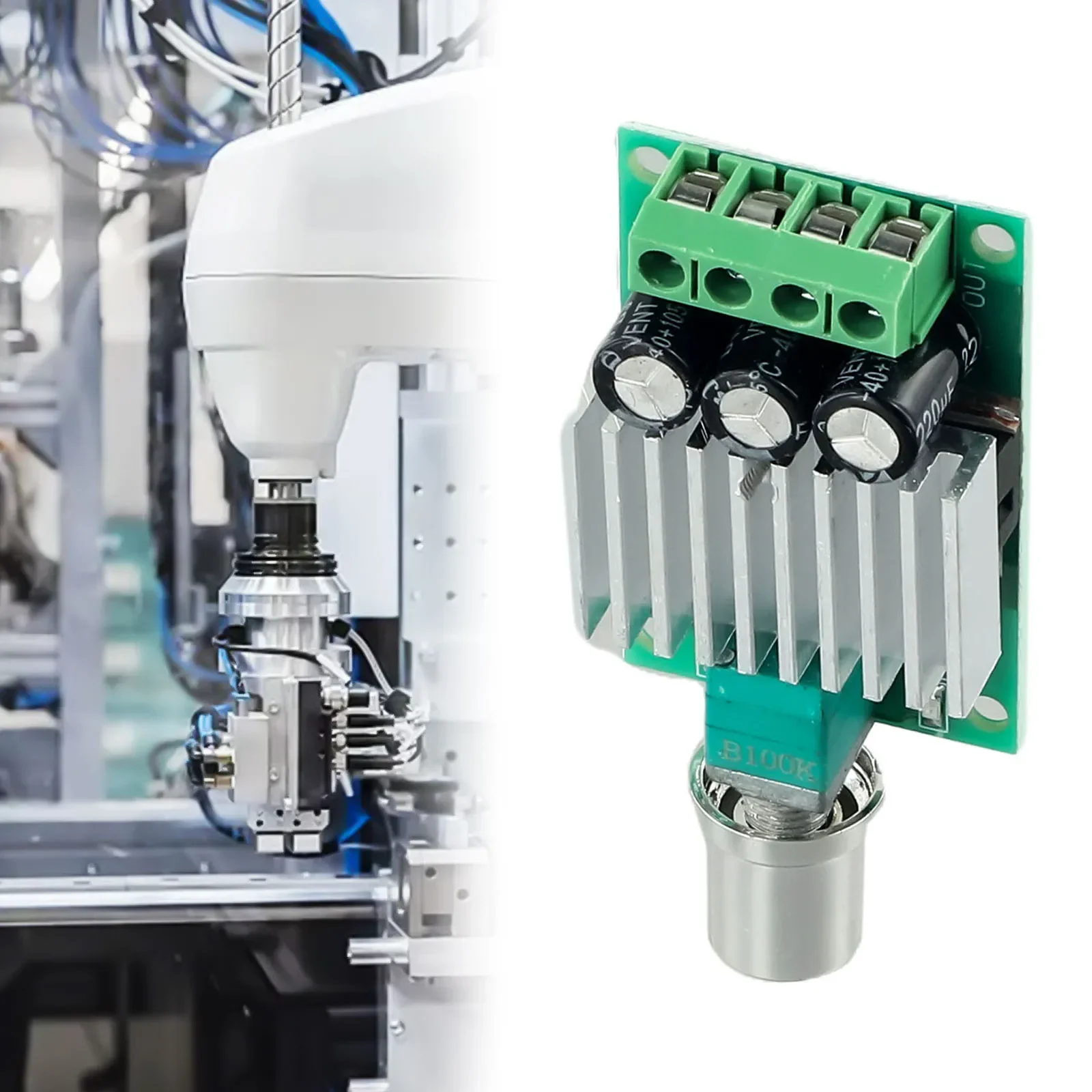 10A Speed Controller Green Silver Black Adjustable Motor Regulator Efficient Performance Long Service Life For CNC Machine Tools