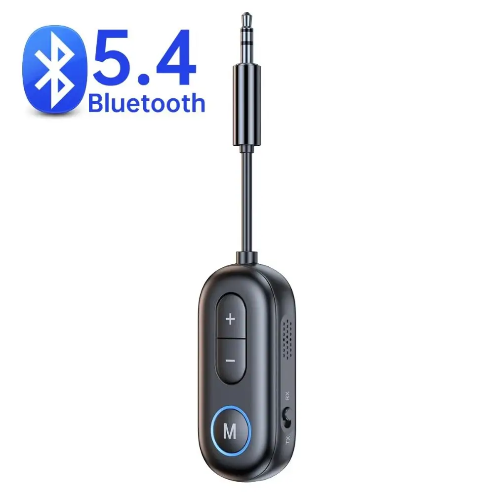 

2 IN 1 Audio Receiver Transmitter 3.5mm AUX Jack Bluetooth 5.4 Airplane Wireless Adapter Hifi Stereo With Mic