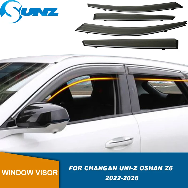 

Window Visor For Changan UNI-Z UNIZ Oshan Z6 Volga K40 2022 2023 2024 2025 2026 Wind Sun Rain Guard Window Wind Deflector