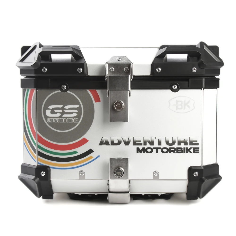 45L Large Size High Quality Keyboard Color Sticker Top Case Storage Hard Motorcycle Saddlebag Side Panniers Middle Aluminium Box
