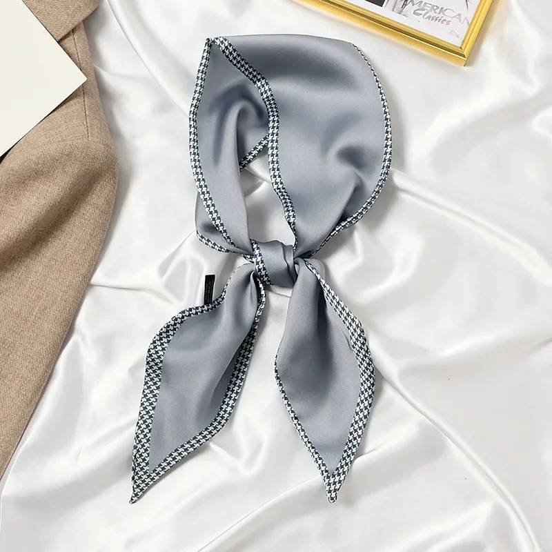 Spring/Summer Solid Color Leisure Ribbon For Women Fashion Shirt Paired Scarf Classic Versatile Neckerchief Decorative Waistband