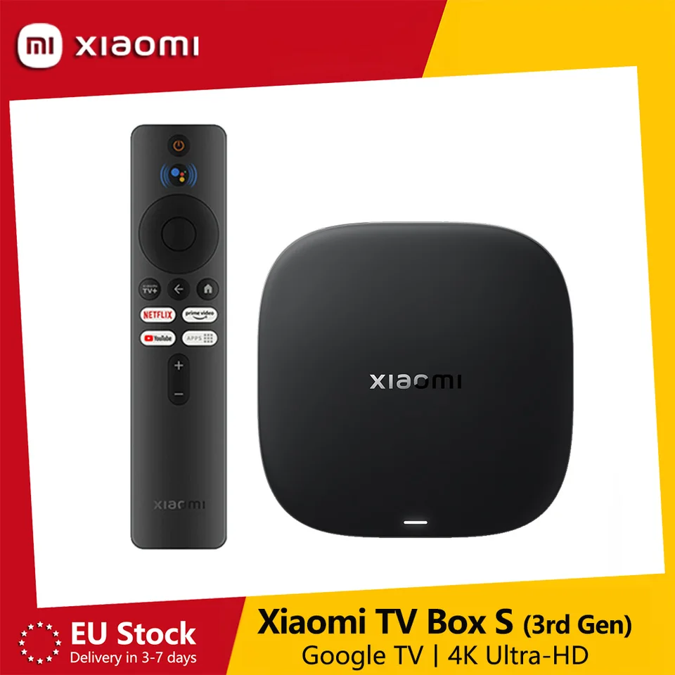 TV Box Xiaomi 3ra Gen 4K Ultra HD Bluetooth 5.2 Wi-Fi 6 2+32GB Google TV Asistente de Google