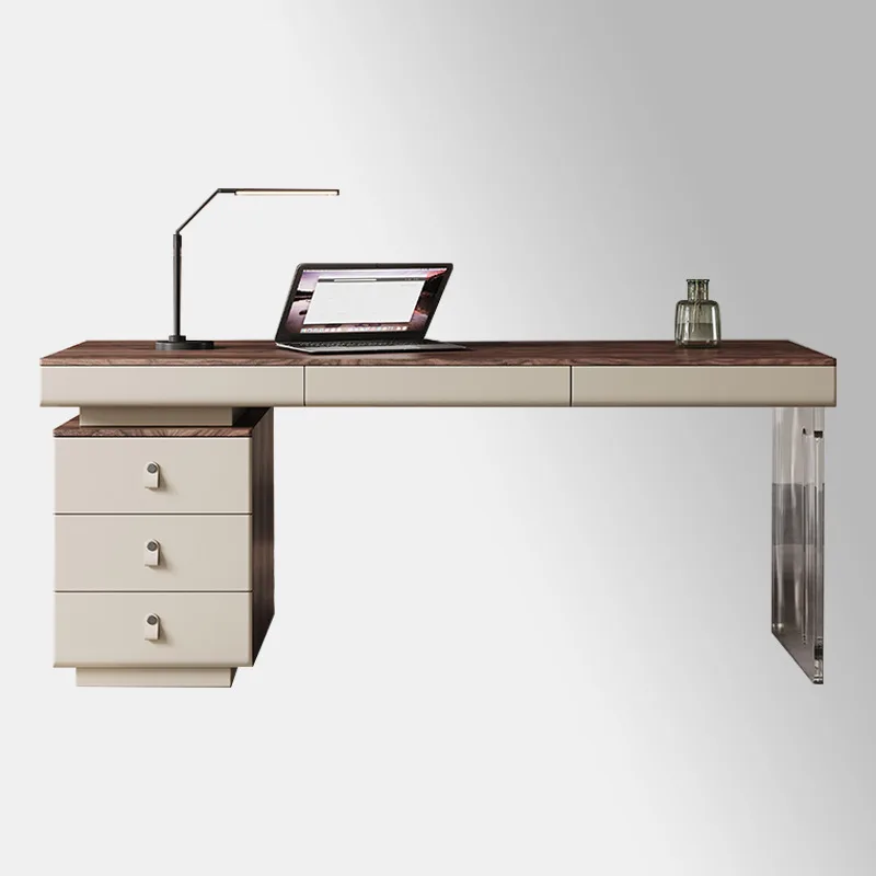 

Итальянский минималистичный письменный стол, роскошные современные минималистичные домашние офисные столы и стулья из цельного дерева