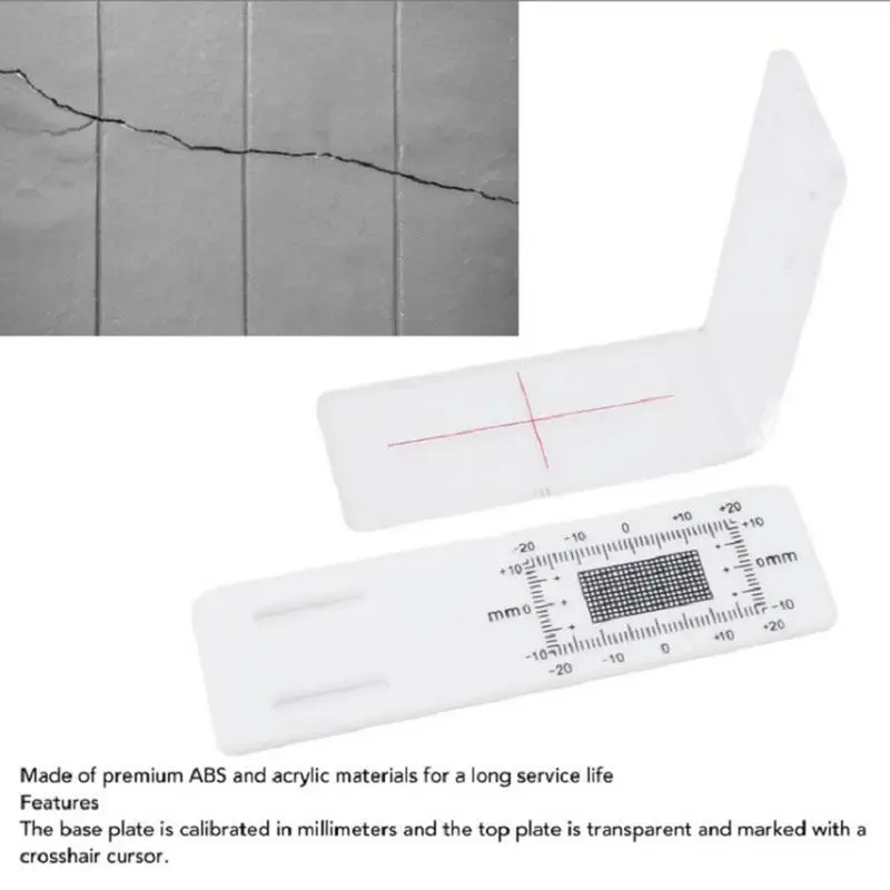 Crevice Monitor Accurate Acrylic L-Type Wall Corner Crevice Ruler Crevice Monitoring Record Accurate Crevice Monitor For