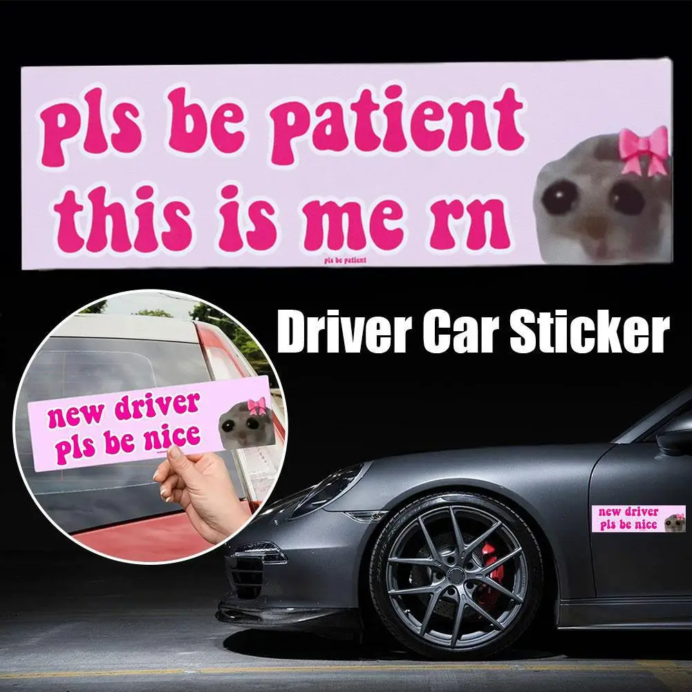 Funny New Driver Car Stickers Self Adhesive Waterproof Self Learner Driver Sticker Signs Safe Driving Car Accessories