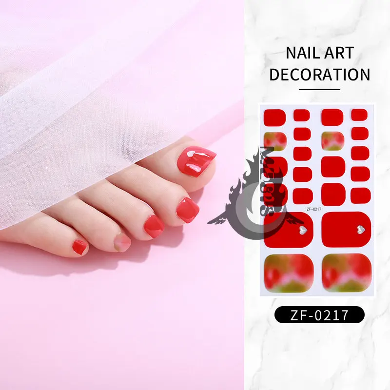 

Multiple Styles Free Shipping 22 Tips Toe Toenail Stickers Nail Gorgeous Nail Decals In Hundreds of Trendy Prints Colors Durable