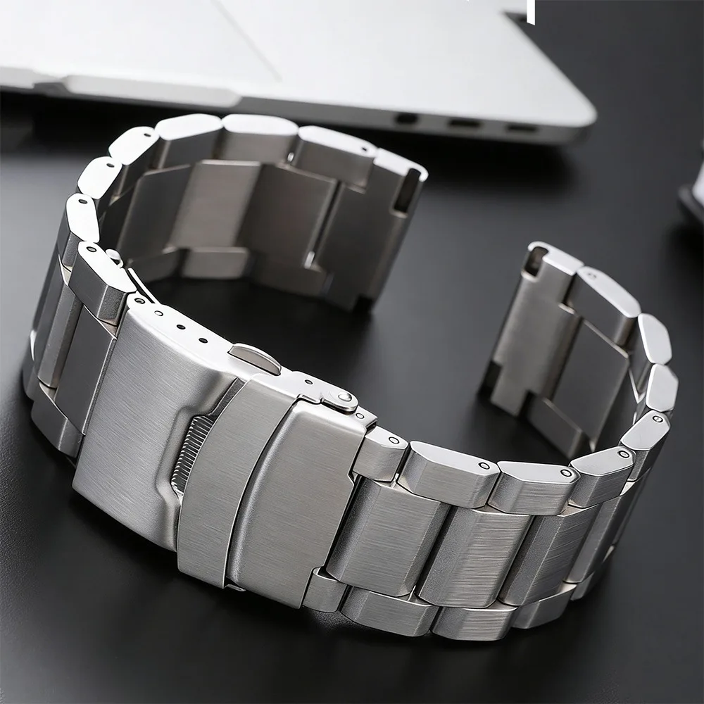 

Luxury Stainless Steel Watch Strap 18mm 19mm 20mm 21mm 22mm 23mm 24mm 25mm Watch Band Metal Strap Folding Buckle Bracelet Belt