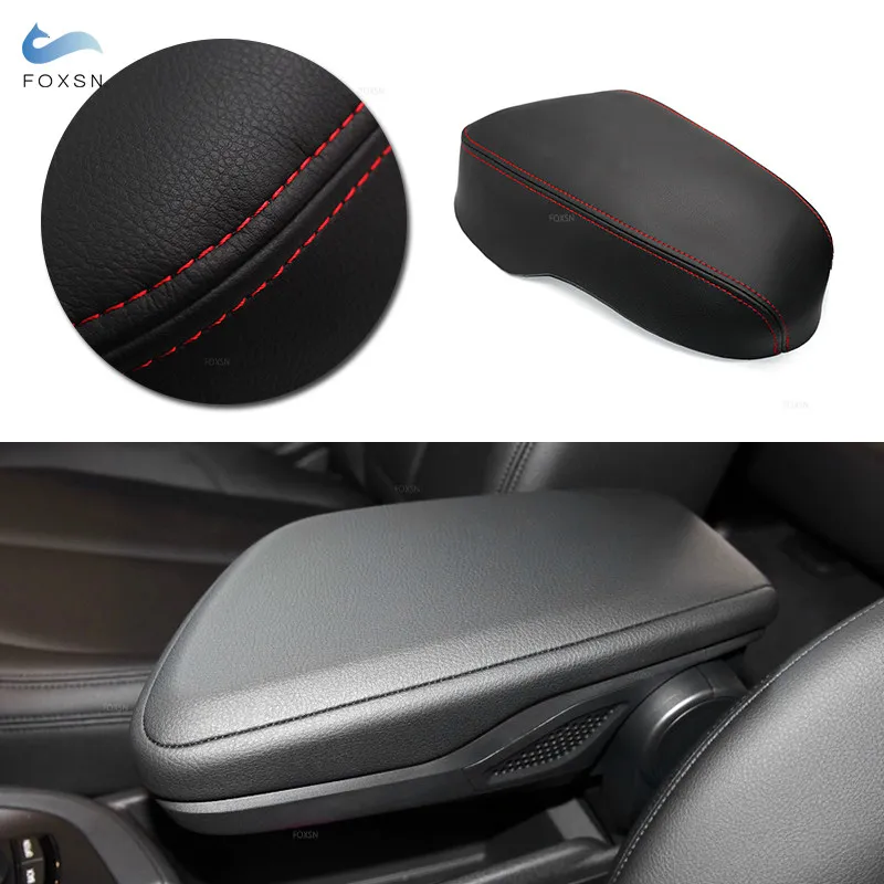 

Only LHD For BMW X1 F48 2016 2017 2018 2019 Microfiber Leather Car Interior Center Control Lid Armrest Box Cover Protective Trim