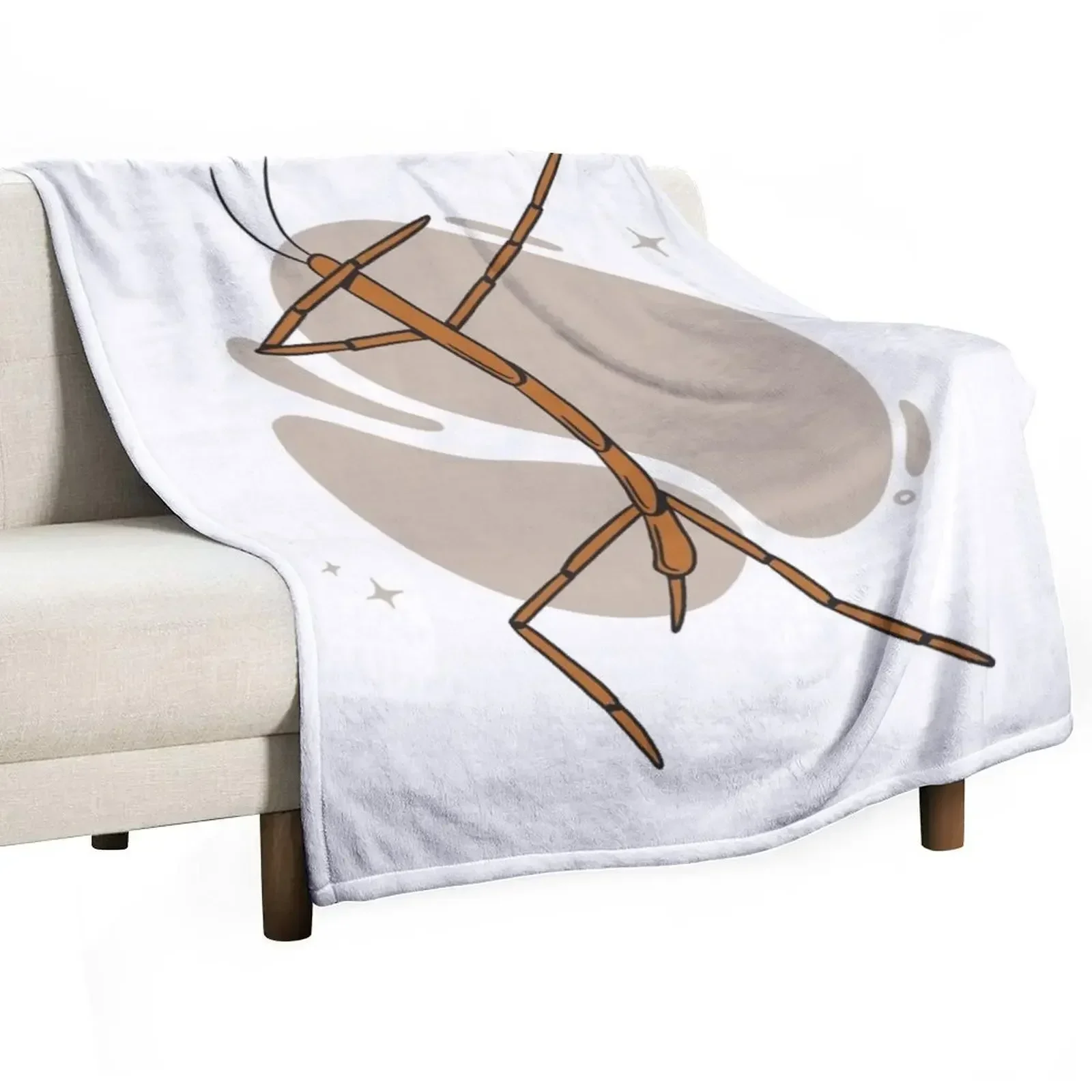 

Dancing stick insect Throw Blanket Soft Beds Flannels Plaid on the sofa Blankets