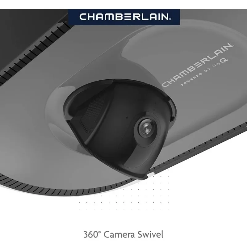 Chamberlain B6753T Smart Garage Door Opener, Video Streaming & Advanced Corner LED Lighting-myQ Smartphone