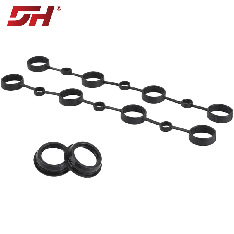 

2pcs car valve cover gasket kit suitable for Porsche Cayenne V8 4.5 L 2003-2006 94810593205 94810593103 black