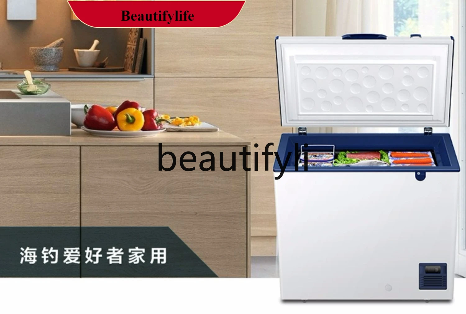 

E132 151 liters of ultra-low temperature seafood cryogenic quick-freezing freezer household and commercial large-capacity