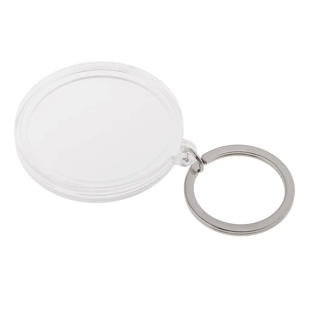 

Round Plastic Keychain with Hoop Coin Holder Bag Plushies Keychain Accessories for Women Purse