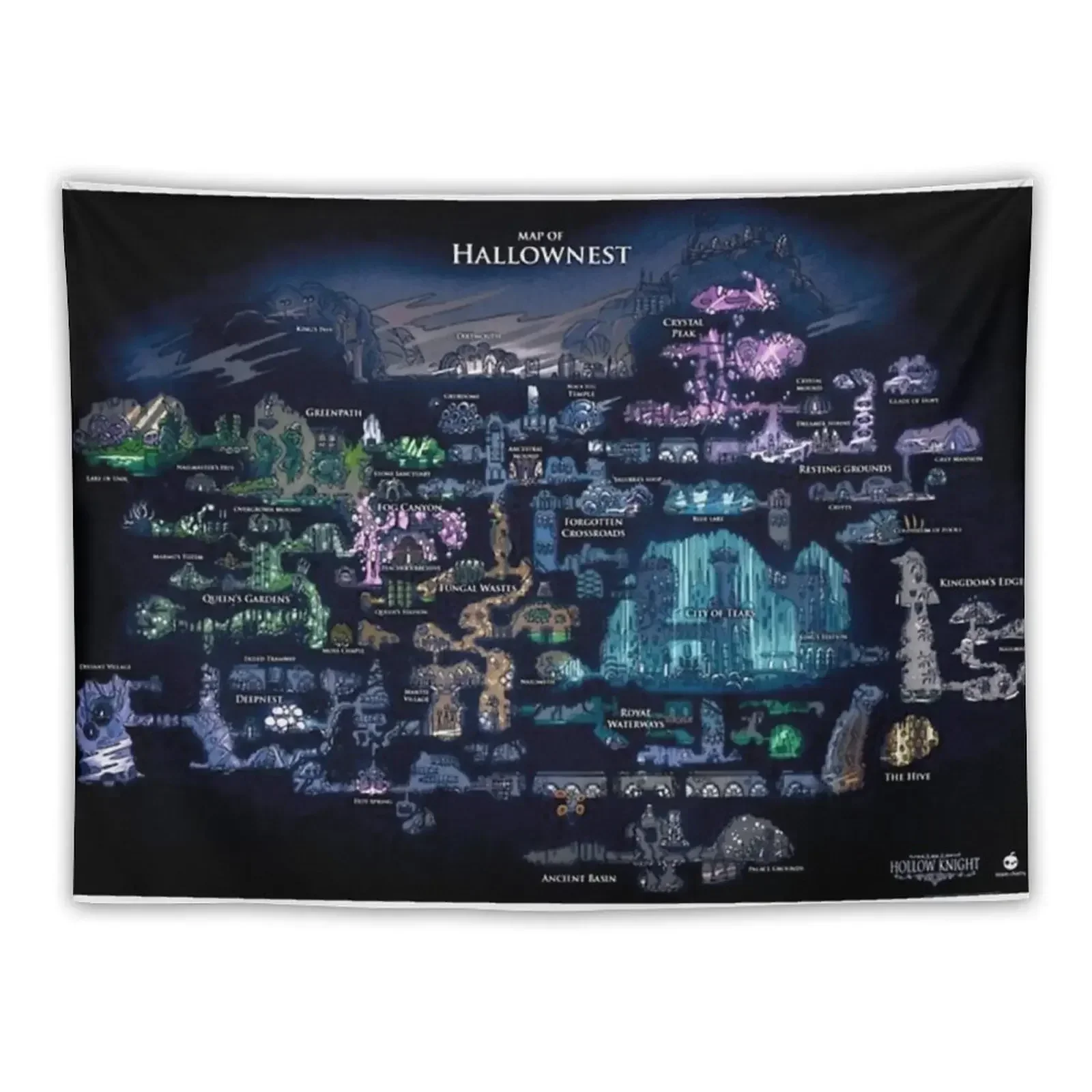 The Hallownest Poster metal print Tapestry Aesthetic Room Decor Wall Hangings Decoration Wall Art Tapestry