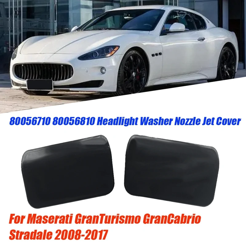 1Pair 80056710 80056810 Car Front Bumper Headlight Washer Cover For Maserati Granturismo Grancabrio Stradale 2008-2017