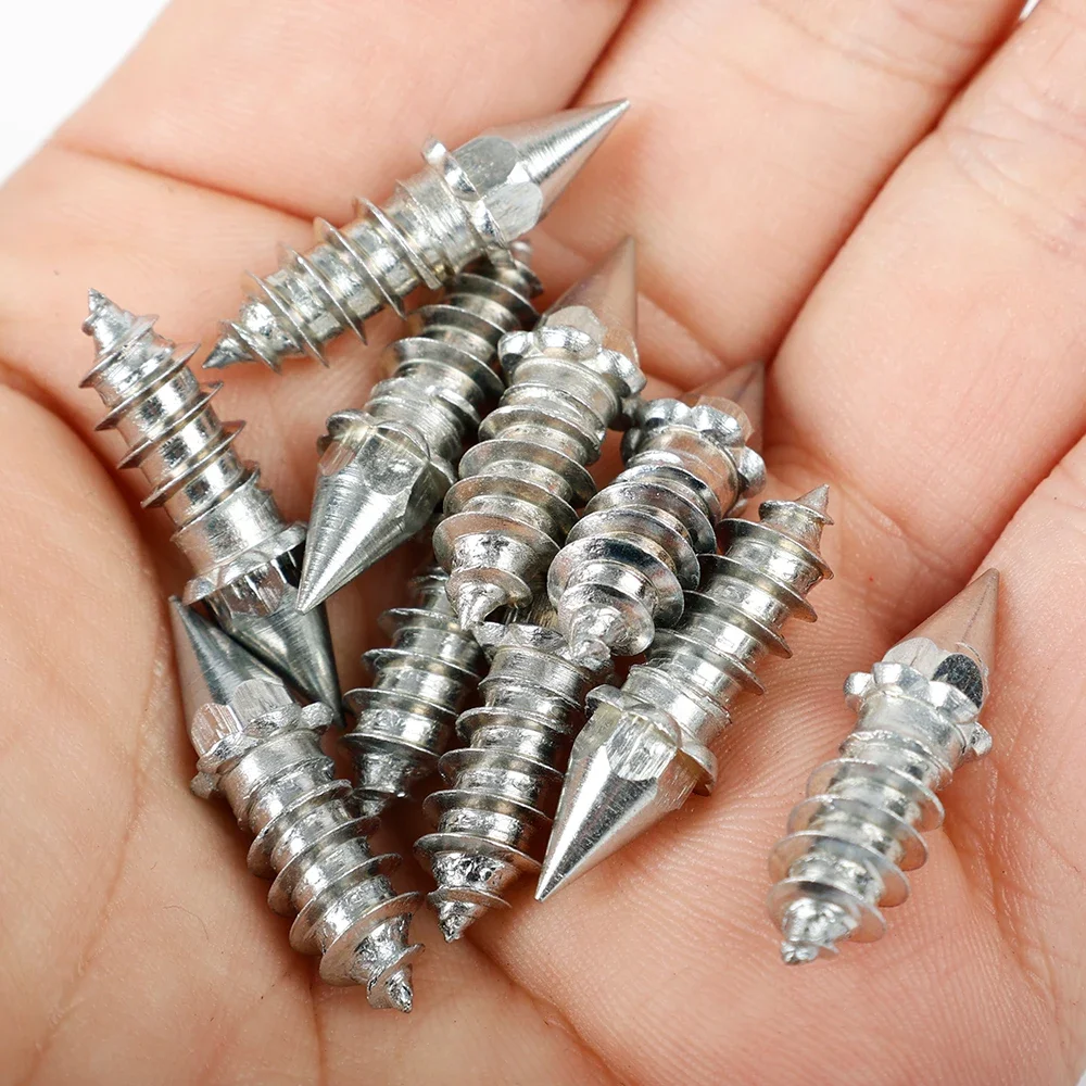 10PCS Alloy Tire Studs Screws Universal Anti-Slip Snow Nails for Car Motorcycle Bike Off-road Tyre Cleats Auto Snow Spikes