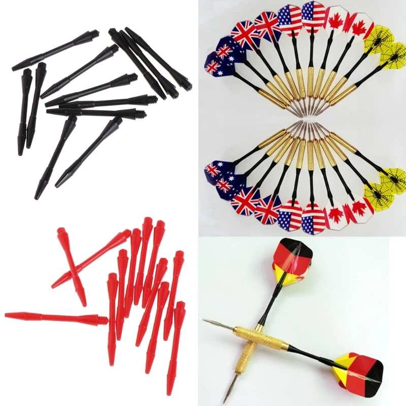 12Pcs/set Nylon Ring Grip Harrow Pole Rod Medium Darts Plastic Shaft Nylon Stems Short Stems