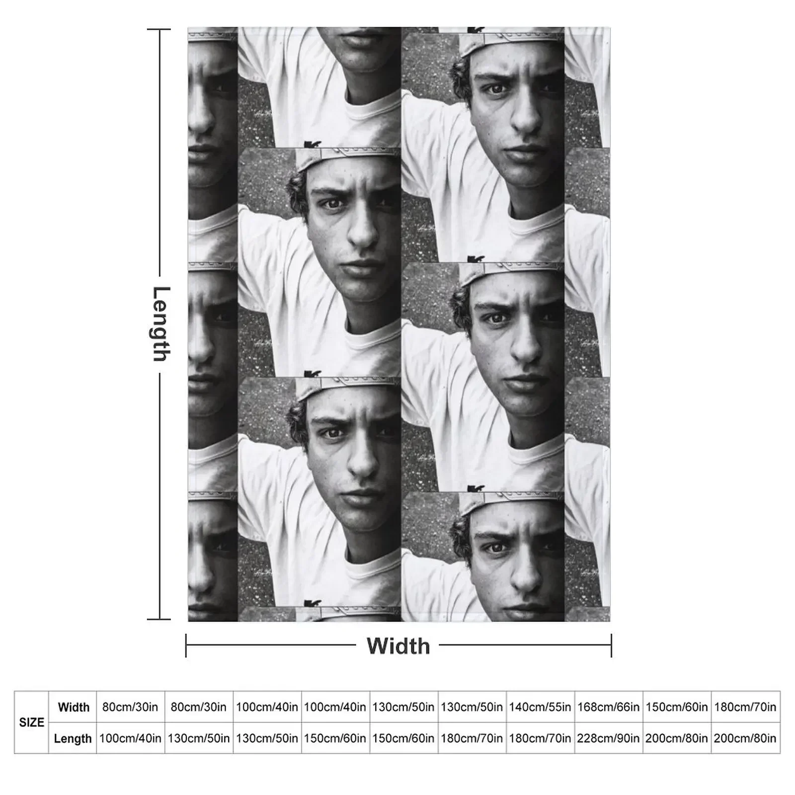 Funky Boy J Fryer Cap Black and White Photo Funkanometry Edit Throw Blanket decorative Luxury Beach Blankets