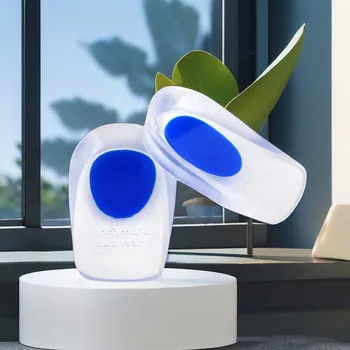 Nieuwe 2 Stuks Zachte Siliconen Gel Inlegzolen Voor Hielspoor Pijnbestrijding Voet Kussen Voet Massager Zorg Hak Cups Schoen pads Verhogen Gereedschap