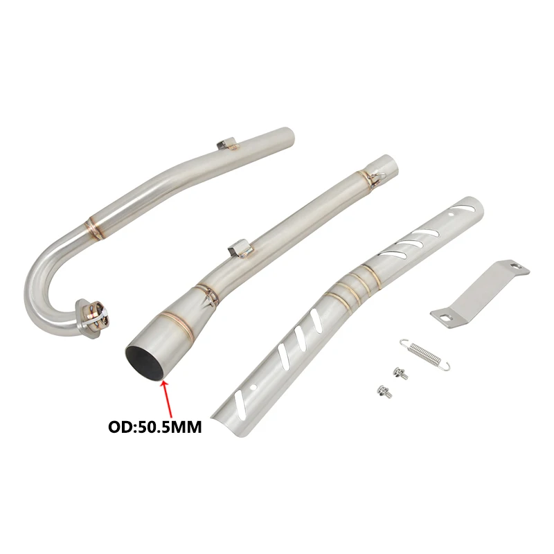 Slip On For Honda Cross Cub110 CC110 2018 - 2023 Motorcycle Exhaust Escape Systems High Position 51MM Front Middle Link Pipe