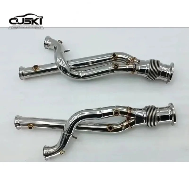 High Performance Exhaust Pipes branch downpipe for Lamborghini Aventador LP700 6.5 quality Stainless Steel car Exhaust system