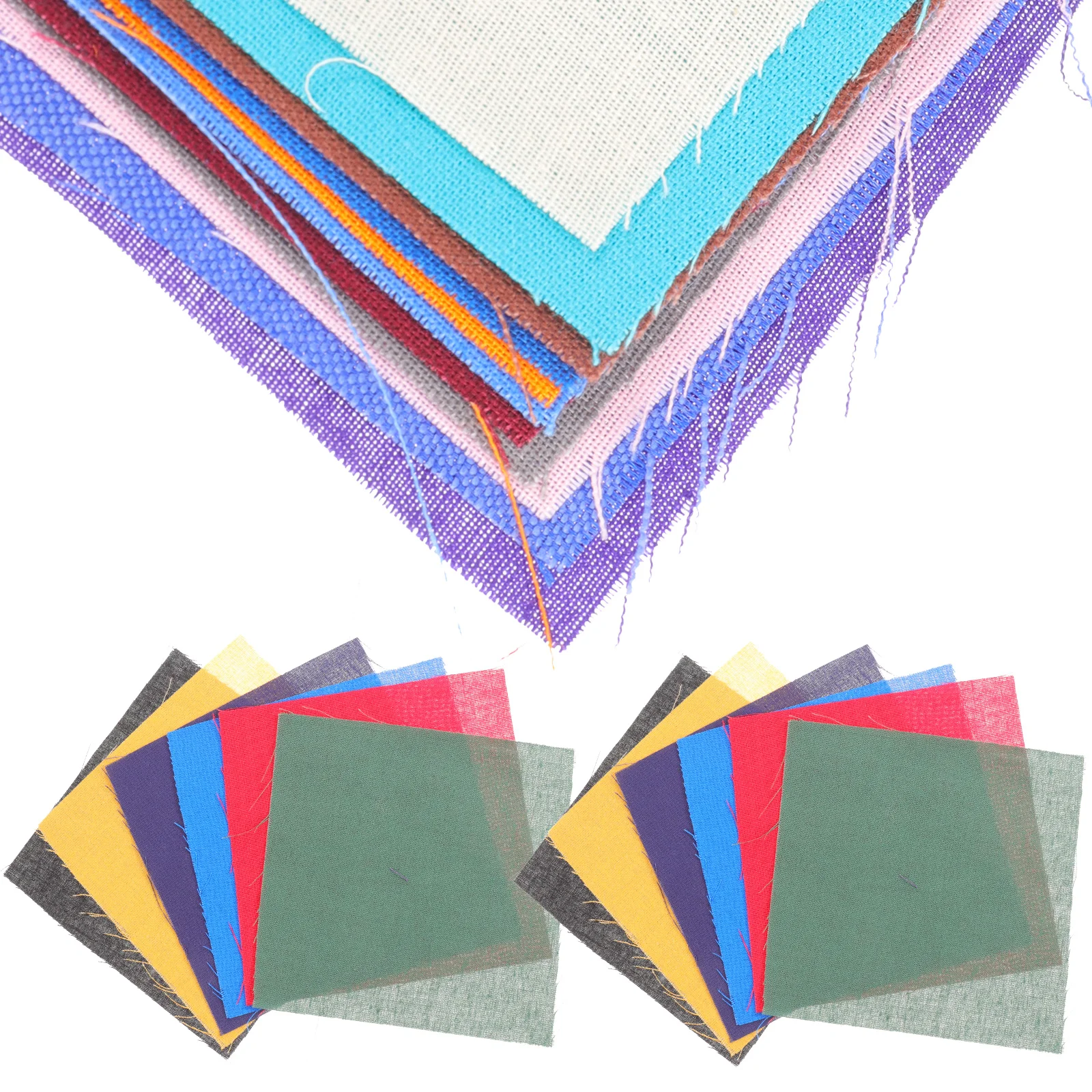 

100Pcs Patchwork Fabric Squares Soft Polyester Multicolor Sheets DIY Sewing Quilting Craft Materials Bags Clothing