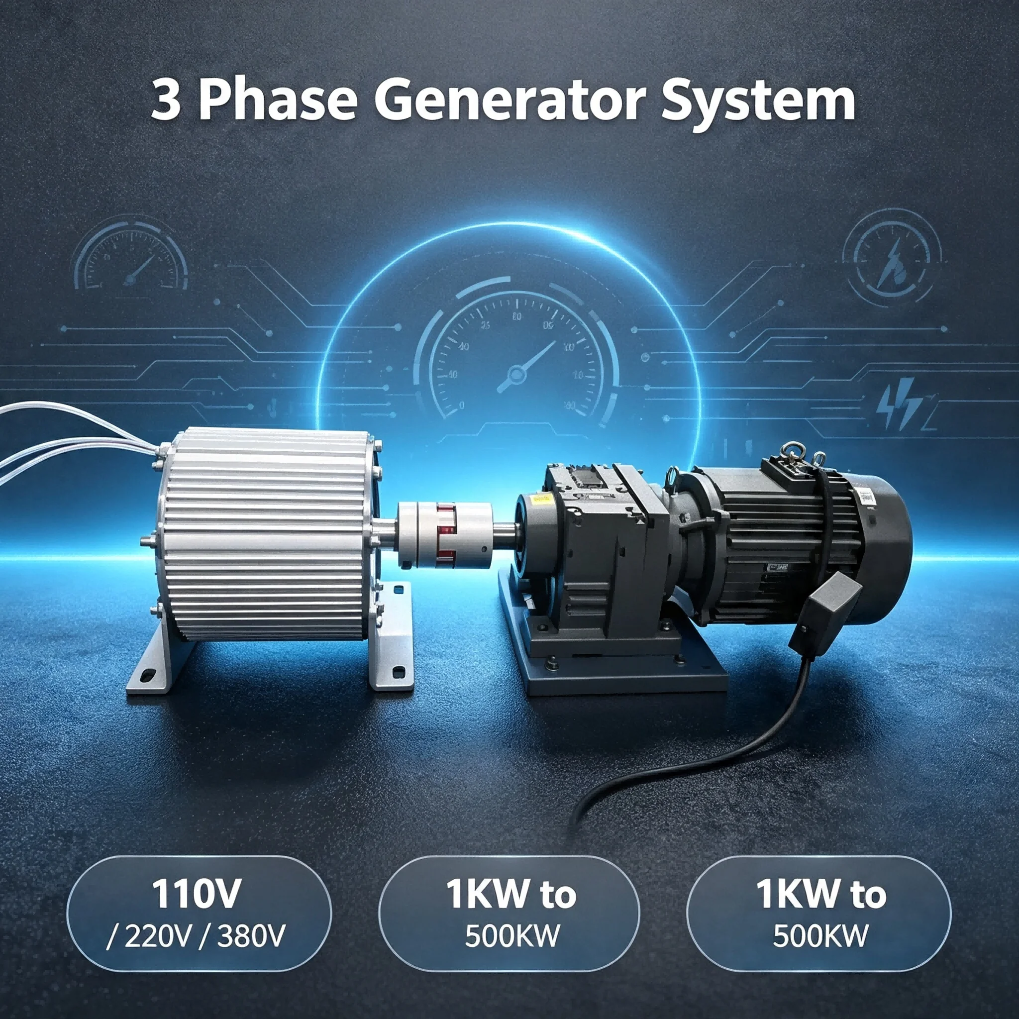 10KW-30KW / 10KVA-30KVA All-Copper PMG Generator 48V 96V 110V 220V 380V for Home Backup