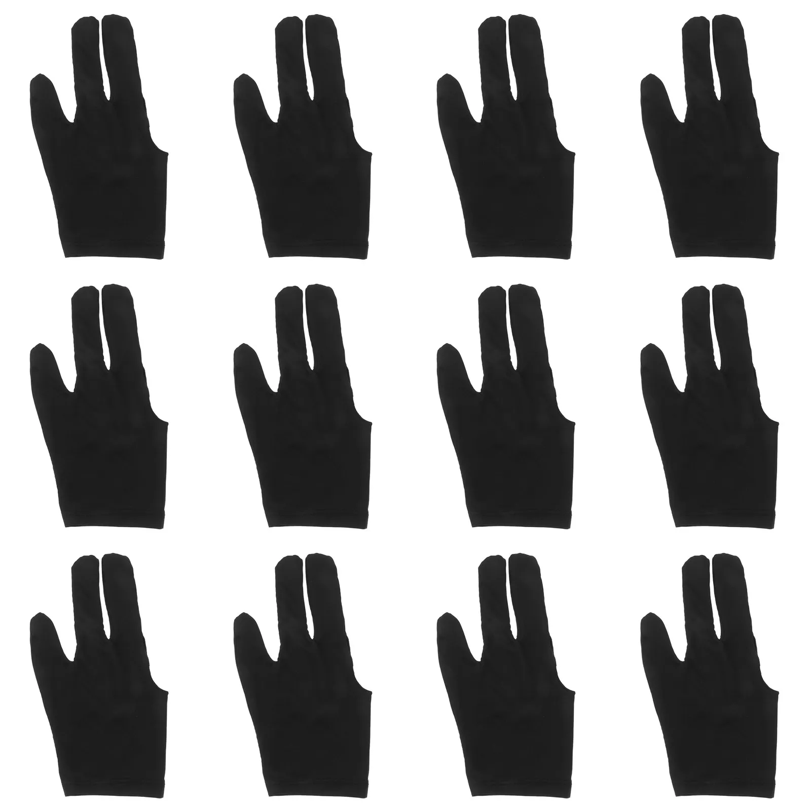 

2Pcs 3-Finger Billiards Glove for Pool Snooker Cue Sport Breathable Flexible Fingerless Design Elastic Wrist Unisex Fit Comfort