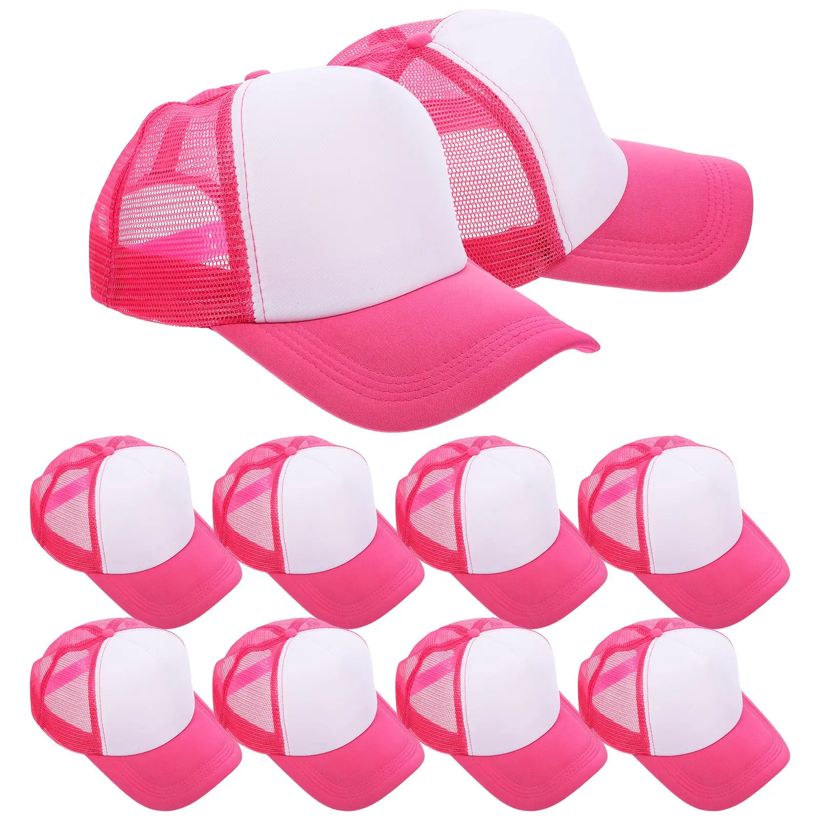 

10 Pcs Blank Mesh Baseball Cap Heat Transfer Hat DIY Sublimation Outdoor Bulk Man