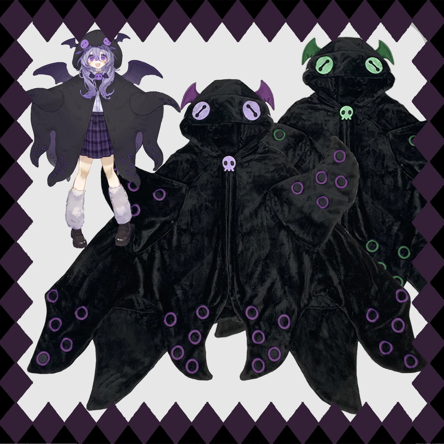 Original Design Krul Tepes Cosplay Costumes Seraph of The End Krul Tepes Halloween Costumes Krul Tepes Octopus Cape Plush Pajama