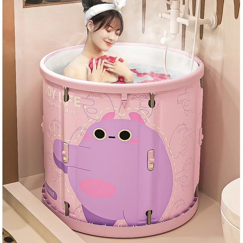 

Home Adult Portable Bathtub Multifunction Folding Basin Permanent Lock Temperature Durable Bathroom Barrel