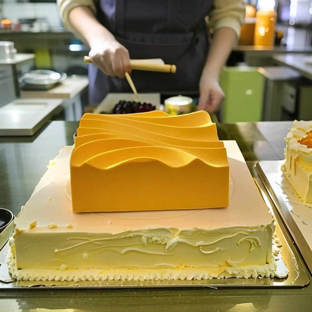 Quadratische Oberseite Sand Dune Form Französisch Mousse Formen Schokolade Formen Silikon Kuchen Form Küche Backformen Dessert Backen Werkzeuge