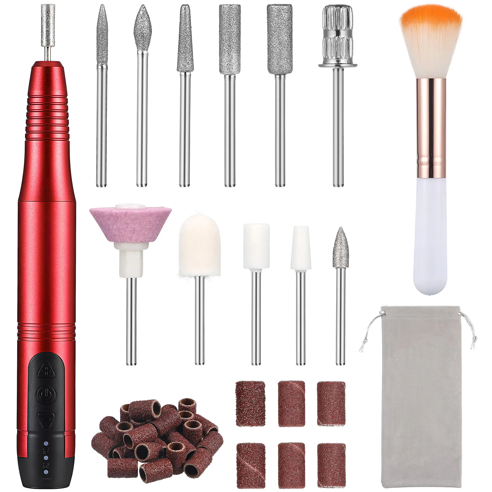 مجموعة واحدة من أدوات مثقاب الأظافر الكهربائية الاحترافية، أدوات مانيكير محمولة أنيقة ومريحة تدوم طويلاً للنساء #1