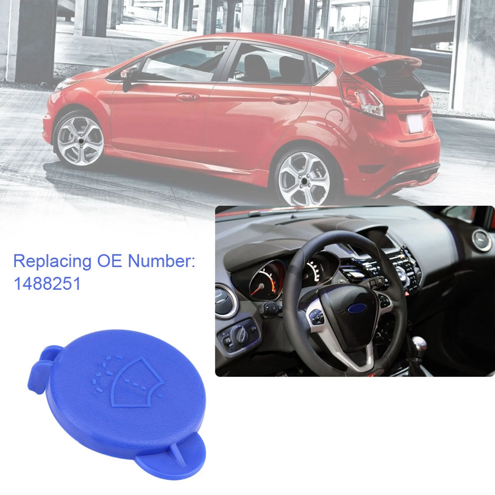 Windscreen Wind Shield Washer Bottle Cap For Ford Fiesta MK6 2001-2008 1488251