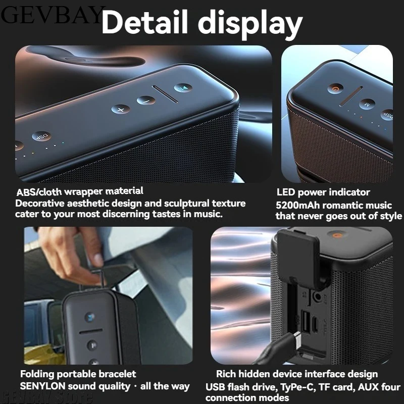High Volume Heavy Bass Wireless Bluetooth Speaker Fever Grade Home Audio Subwoofer Speaker