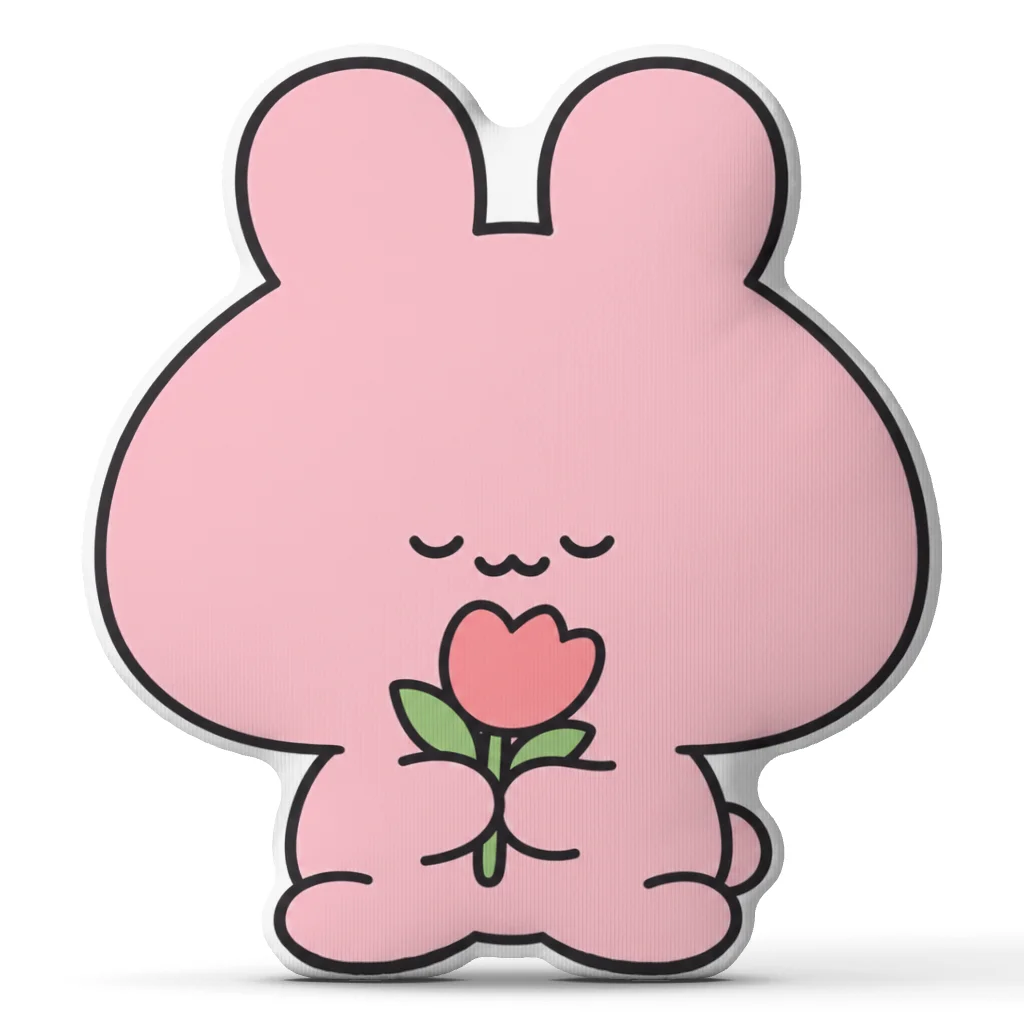 Asamimichans Holding Tulip Flower Art Shaped Pillow Cushion Irregular Stuffed Throw Pillows for Sofa Home Decoration Gift