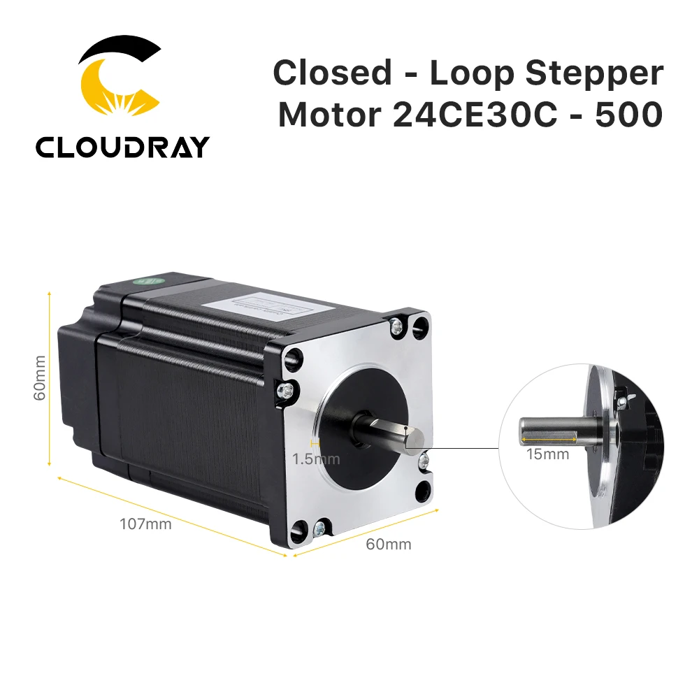 Cloudray Nema24 Closed Loop Stepper Motor 3.0N.m 5.0A Servo Motor With Encoder for CNC Router Engraving milling machine