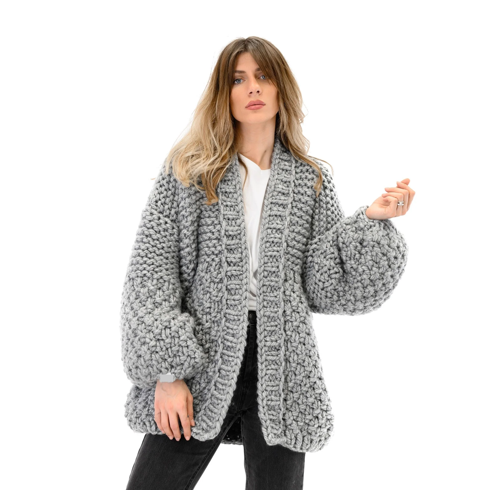 

Осень-зима, женский джатовый свитер ручной вязки Lazy Sle, модные блоггеры, трансграничный бестселлер, мягкий уютный теплый топ