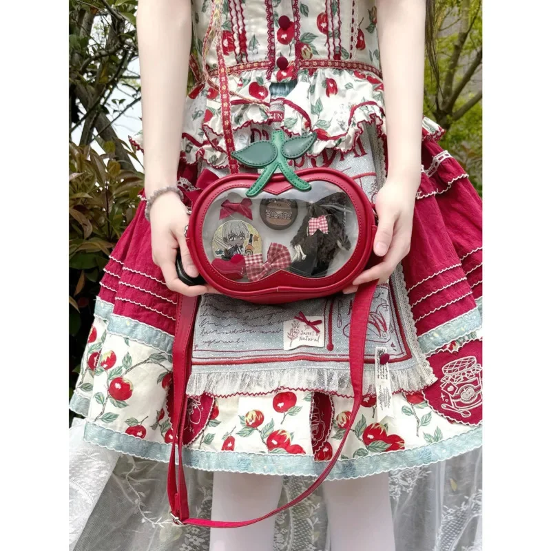 

Cherry Itabag Y2K Aesthetic Japan Anime Cartoon Cute Girl Small Diet Transparent Bar Baby Backpack Shoulder Oblique Straddle Bag