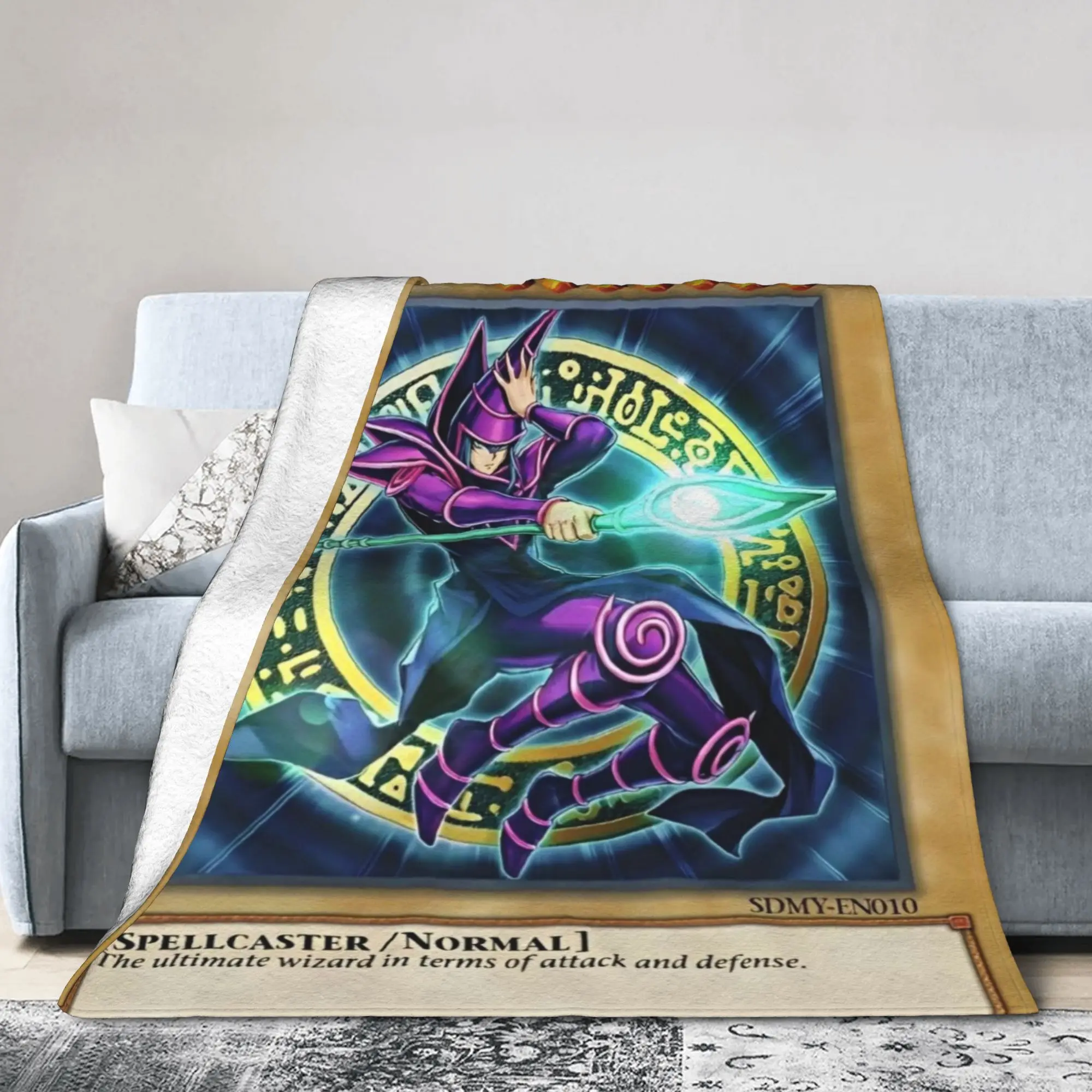 Anime Yu Gi Oh Card Blanket Velvet All Season  Breathable Lightweight Thin Throw Blankets for Bedding Outdoor Quilt