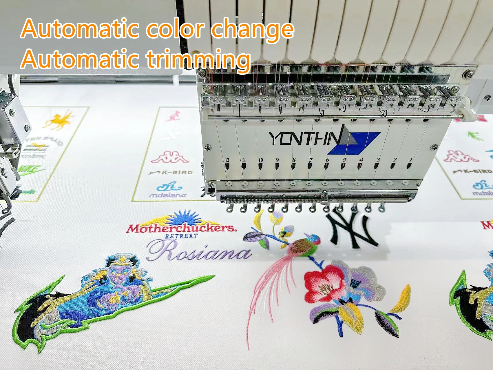 1 Head 3D Puff Embroidery Custom Letter Shape Embroidered Patch Embroidery Machine for Brand Name Logo Patch Label Clothing